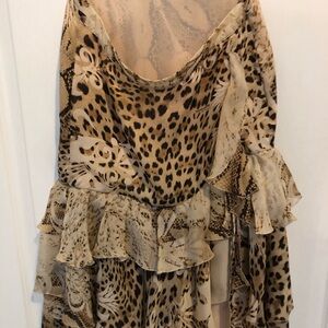COPY - Roberto Cavalli Exotic Animal Print Ruffle Skirt